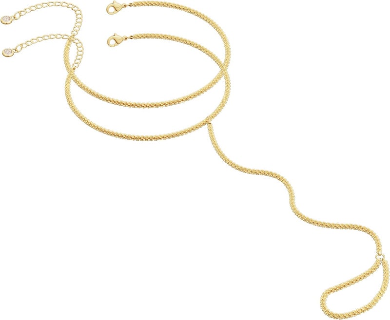 MBW Gold Bracelets for Women Trendy, Dainty 14K Gold Plated Bracelet Stack Beaded Chain Bracelet Set Thin Small Cute Paperclip Bracelets Fashion Waterproof Jewelry Gift Gold Accessories for Women - Image 1